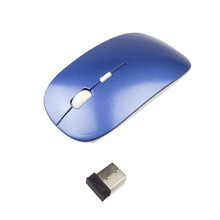 2Pcs Lightweight Blue Flat Wireless Mouse Gaming Laptop -Level Dpi