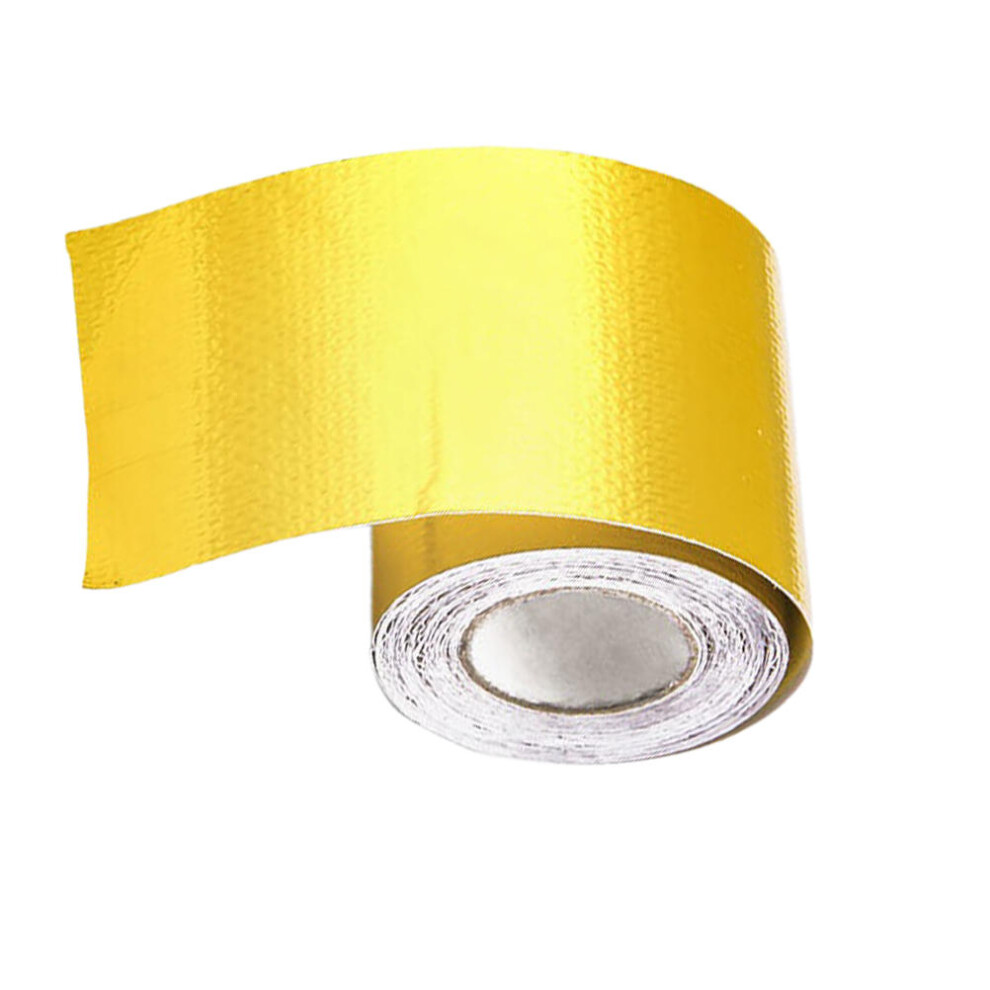 3Pcs Golden Aluminium Foil Tape Heat Insulated Durable Adhesive Tape 013523016533