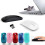 2Pcs Lightweight Blue Flat Wireless Mouse Gaming Laptop -Level Dpi 8
