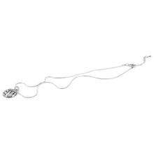 2Pcs Rhinestone White Volleyball Necklace Charming Pendant Snake Chain
