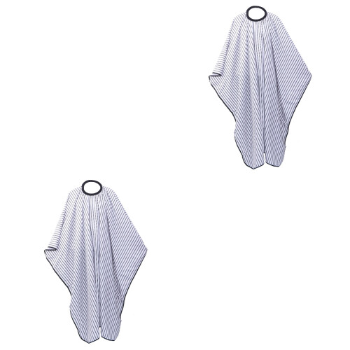 2Pcs White Cape Unisex Durable Haircut Apron for Dye 2