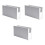 3Pcs Plastic Storage Containers White Stackable Organizer for Home Use 3