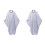 2Pcs White Cape Unisex Durable Haircut Apron for Dye 2