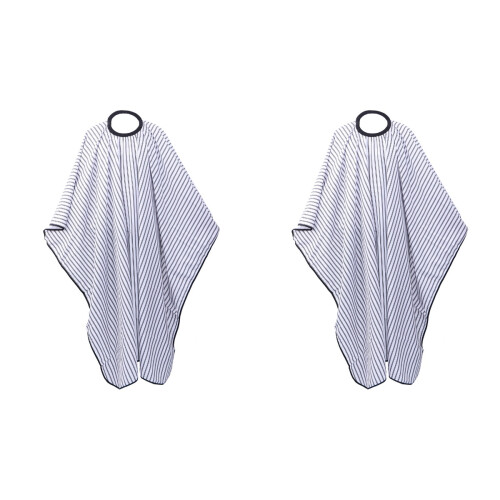 2Pcs White Cape Unisex Durable Haircut Apron for Dye 1