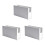 3Pcs Plastic Storage Containers White Stackable Organizer for Home Use 2