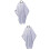 2Pcs White Cape Unisex Durable Haircut Apron for Dye 7