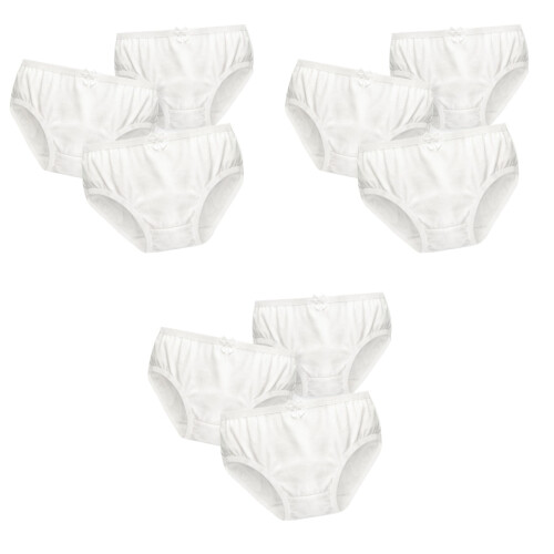 9Stk Ballett Slips Weiß & 2