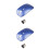 2Pcs Lightweight Blue Flat Wireless Mouse Gaming Laptop -Level Dpi 5