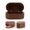 2Pcs Durable Wooden Guitar Pick Case Compact Coffee Color Storage 8