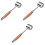 3Pcs Meat Tenderizer Tool Stainless Steel Wooden Handle Home Use 3