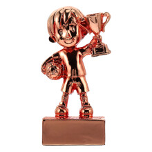 2Pcs Resin Soccer Trophy Cup Light Brown for Sports Game Award Decor