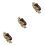 3Pcs Handmade Nut Shell Bracelets Assorted Color Drum Dance Decoration 5