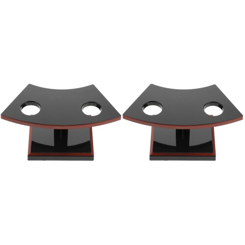 2Pcs Sturdy Plastic Cone Bracket Ice Cream Cone Display Rack Black 1