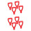 8Pcs Red Plastic Handles Ergonomic Grip Durable and Easy Hang 6