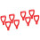 8Pcs Red Plastic Handles Ergonomic Grip Durable and Easy Hang 5