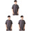 3Pcs Soft Grey Hair Dye Clothes Short Sleeve Practical Pocket Design 2
