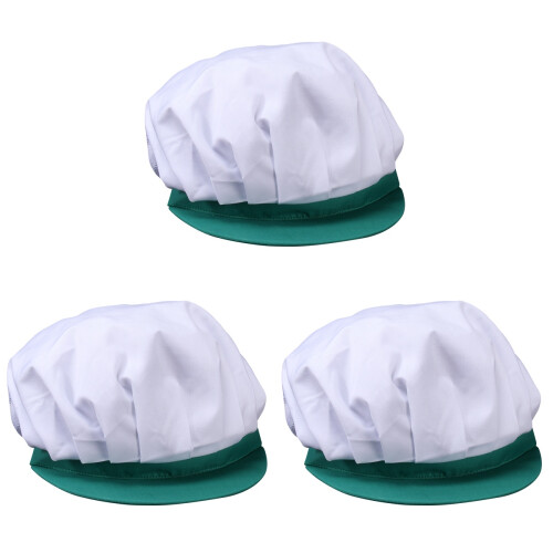 3Pcs Lightweight Breathable Mesh Chef Hat for Women Work Use 1