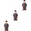 3Pcs Soft Grey Hair Dye Clothes Short Sleeve Practical Pocket Design 5