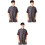 3Pcs Soft Grey Hair Dye Clothes Short Sleeve Practical Pocket Design 3