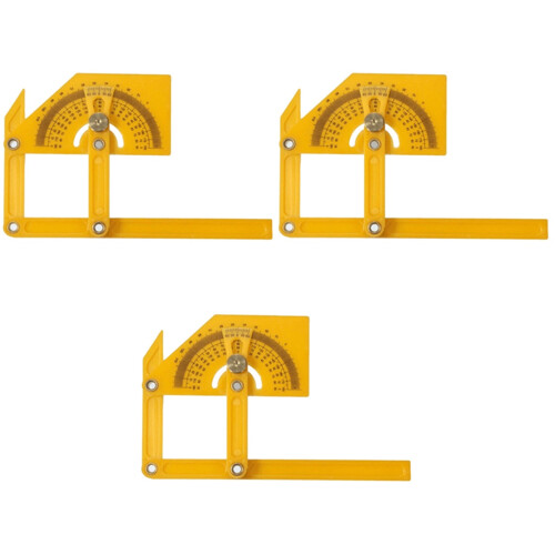 3Pcs Foldable Yellow Measuring Instrument Multi Angle Ruler for Crafts 2