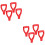 8Pcs Red Plastic Handles Ergonomic Grip Durable and Easy Hang 7