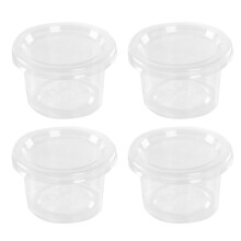 2Pcs Clear Condiment Containers PP for Tastings and Events