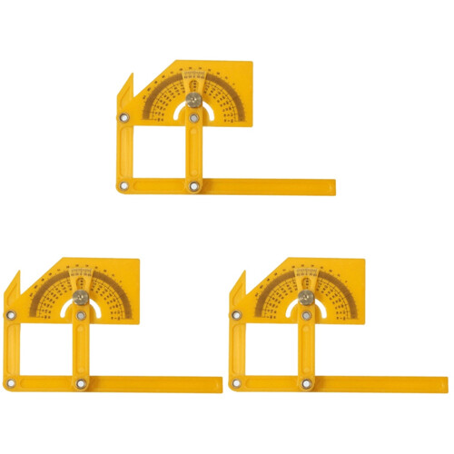 3Pcs Foldable Yellow Measuring Instrument Multi Angle Ruler for Crafts 1