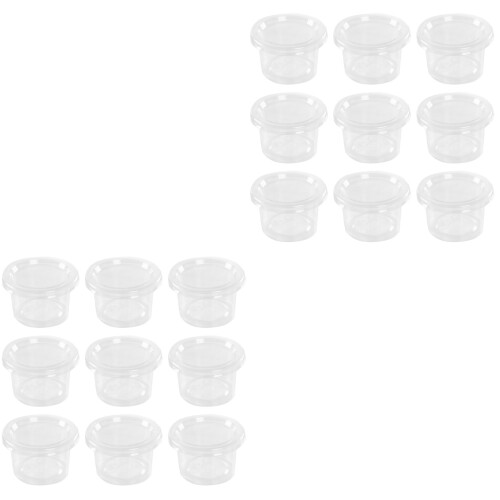 2Pcs Clear Condiment Containers PP for Tastings and Events 2