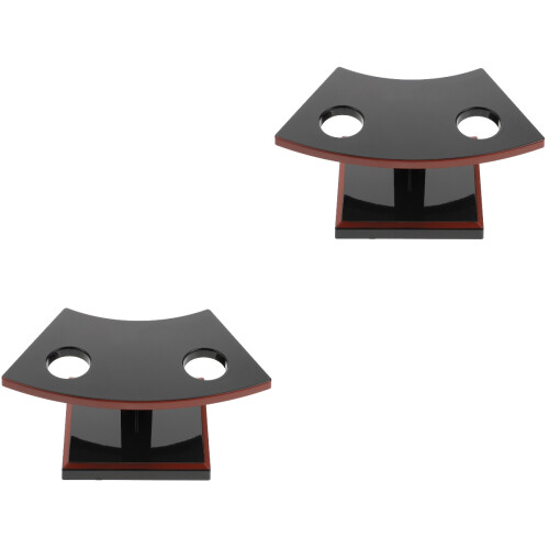 2Pcs Sturdy Plastic Cone Bracket Ice Cream Cone Display Rack Black 2