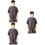 3Pcs Soft Grey Hair Dye Clothes Short Sleeve Practical Pocket Design 7