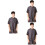 3Pcs Soft Grey Hair Dye Clothes Short Sleeve Practical Pocket Design 6