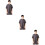 3Pcs Soft Grey Hair Dye Clothes Short Sleeve Practical Pocket Design 9