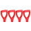 8Pcs Red Plastic Handles Ergonomic Grip Durable and Easy Hang 10