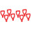 8Pcs Red Plastic Handles Ergonomic Grip Durable and Easy Hang 3