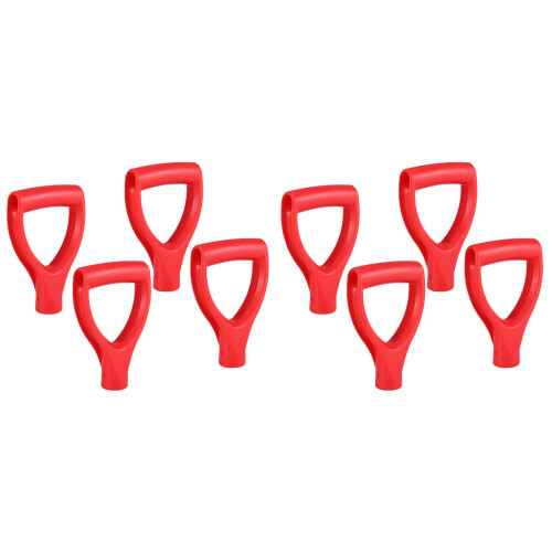 8Pcs Red Plastic Handles Ergonomic Grip Durable and Easy Hang 2