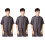 3Pcs Soft Grey Hair Dye Clothes Short Sleeve Practical Pocket Design 4