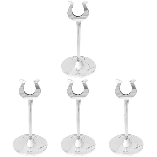4Pcs Stable Stainless Steel Tabletop Menu Holder Silver for Home Use 1