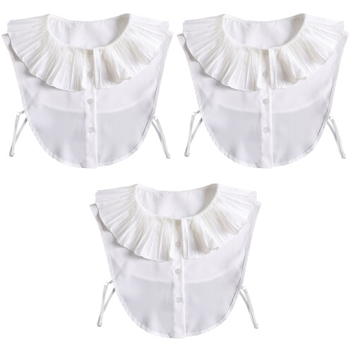 3Pcs Comfortable Chiffon Lace Collar Decorative Clothing Accessory 2