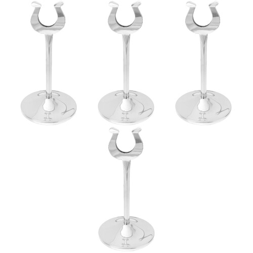 4Pcs Stable Stainless Steel Tabletop Menu Holder Silver for Home Use 2