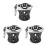 3Pcs Motorcycle Cup Holder Silver Aluminum Handlebar Drink Holder 2