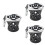 3Pcs Motorcycle Cup Holder Silver Aluminum Handlebar Drink Holder 6