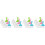 12Sets Compact Desktop Brush and Daily Use Household Dustpan Assorted 4