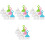 12Sets Compact Desktop Brush and Daily Use Household Dustpan Assorted 3