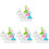 12Sets Compact Desktop Brush and Daily Use Household Dustpan Assorted 2