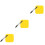 3Pcs Anti-Collision Yellow Silicone Protective Cases for Pets 5