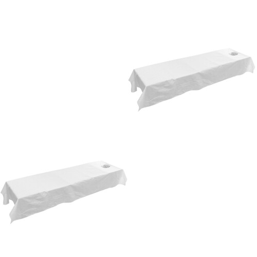 2Pcs Multi-Functional Cotton Massage Table Sheets for Spa & Salon 2