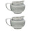 2Pcs Kitchen Sauce Serving Pitcher Ceramic Milk Frother Cup Grey 4