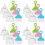 12Sets Compact Desktop Brush and Daily Use Household Dustpan Assorted 5