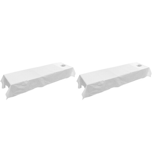 2Pcs Multi-Functional Cotton Massage Table Sheets for Spa & Salon 1