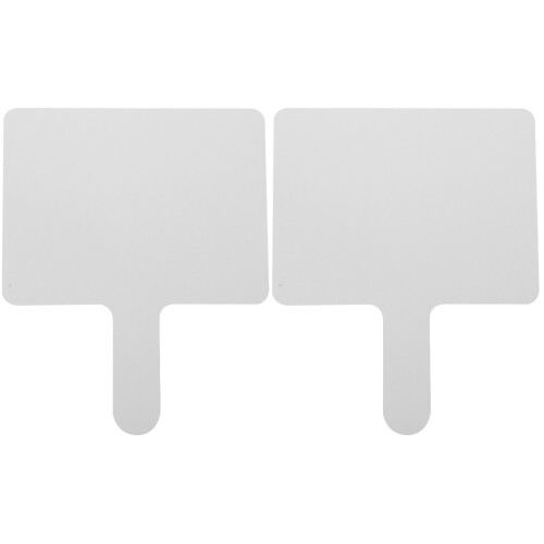 2Pcs Safe White Handheld Answer Board Quick Response Teaching Prop 1